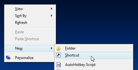 Create shutdown icon on Desktop