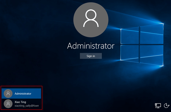 windows 10 other user login