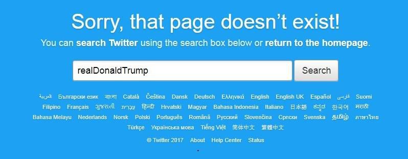 Trump Twitter Deactivated