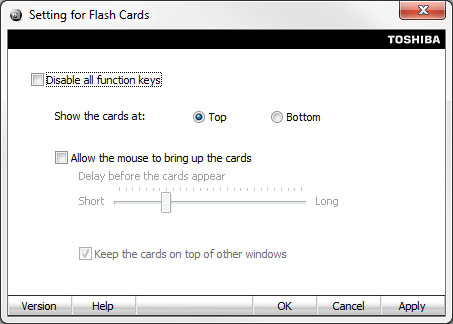 uninstall Toshiba Flash Cards